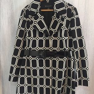 INC International Concepts Black & White Trench